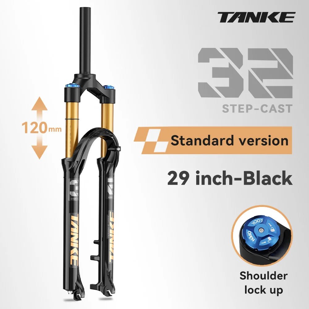 TANKE Adjustable 26/27.5/29 Inch Front Suspension Pneumatic Fork - The Wright Bikes
